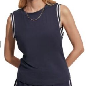 Varley Navy Tank Top with White Trim